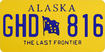 AK license plate GHD816