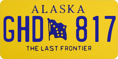 AK license plate GHD817