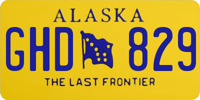 AK license plate GHD829