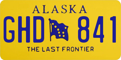 AK license plate GHD841