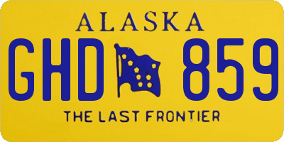 AK license plate GHD859