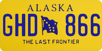 AK license plate GHD866
