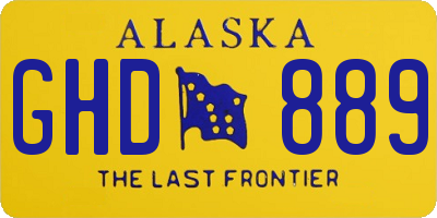 AK license plate GHD889