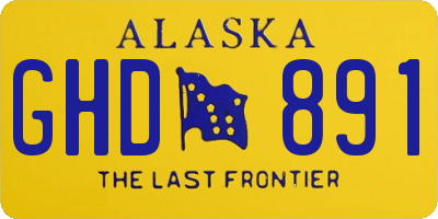 AK license plate GHD891