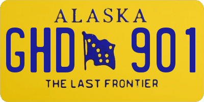 AK license plate GHD901