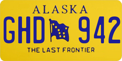 AK license plate GHD942