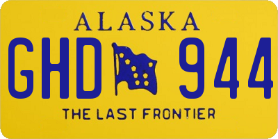 AK license plate GHD944