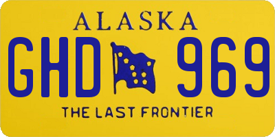 AK license plate GHD969
