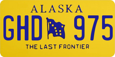 AK license plate GHD975