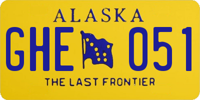 AK license plate GHE051