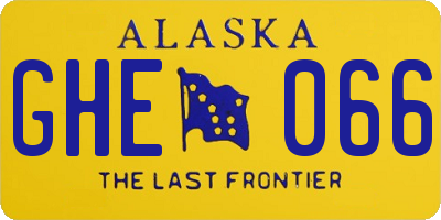 AK license plate GHE066