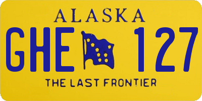 AK license plate GHE127