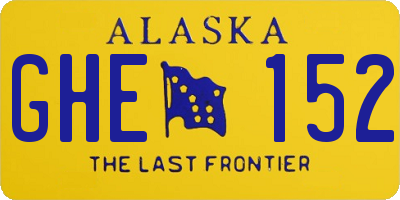 AK license plate GHE152
