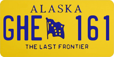 AK license plate GHE161