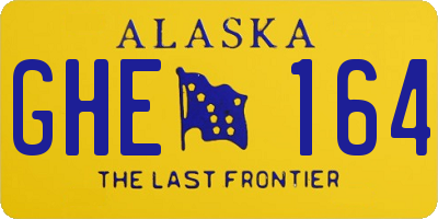 AK license plate GHE164