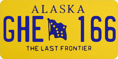 AK license plate GHE166