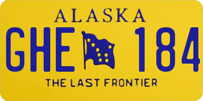 AK license plate GHE184
