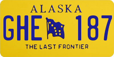 AK license plate GHE187