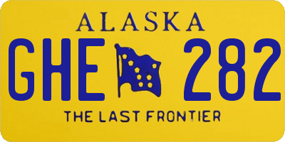 AK license plate GHE282