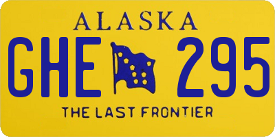 AK license plate GHE295