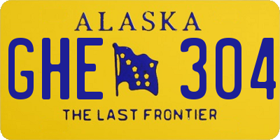 AK license plate GHE304