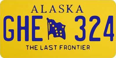 AK license plate GHE324