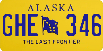 AK license plate GHE346