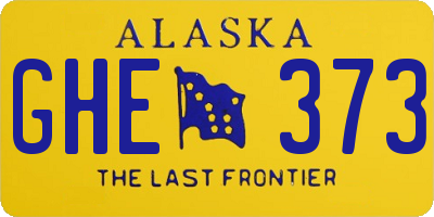 AK license plate GHE373