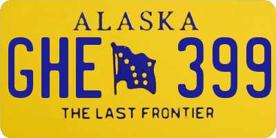 AK license plate GHE399