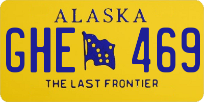 AK license plate GHE469