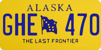 AK license plate GHE470