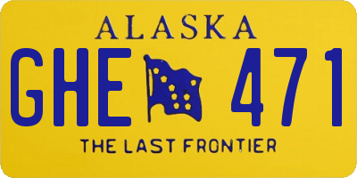 AK license plate GHE471