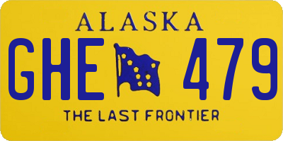 AK license plate GHE479