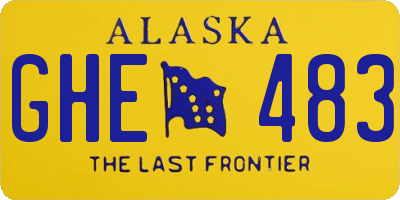 AK license plate GHE483