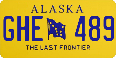 AK license plate GHE489