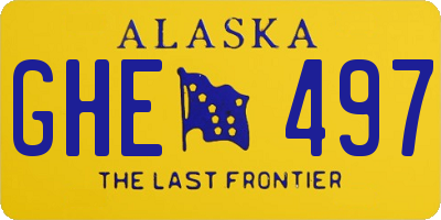 AK license plate GHE497