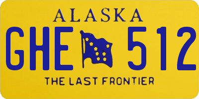 AK license plate GHE512