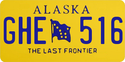 AK license plate GHE516