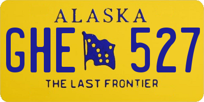 AK license plate GHE527