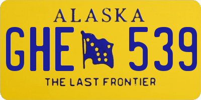 AK license plate GHE539