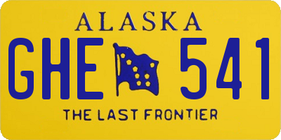 AK license plate GHE541