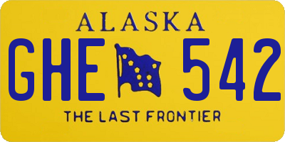 AK license plate GHE542