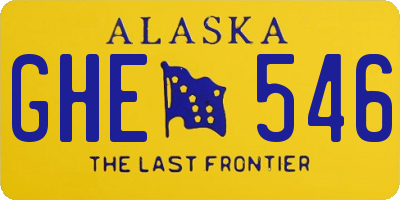 AK license plate GHE546