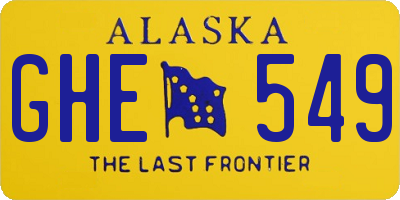 AK license plate GHE549