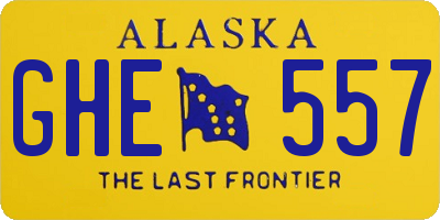 AK license plate GHE557