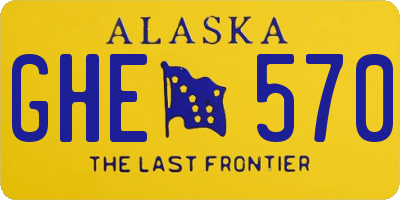AK license plate GHE570
