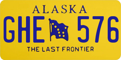 AK license plate GHE576