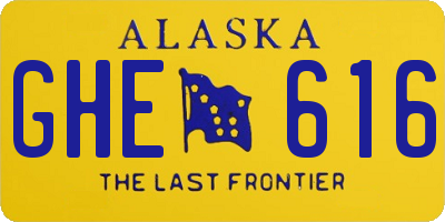 AK license plate GHE616