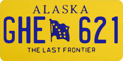AK license plate GHE621
