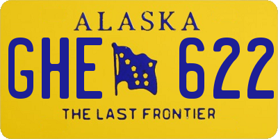 AK license plate GHE622